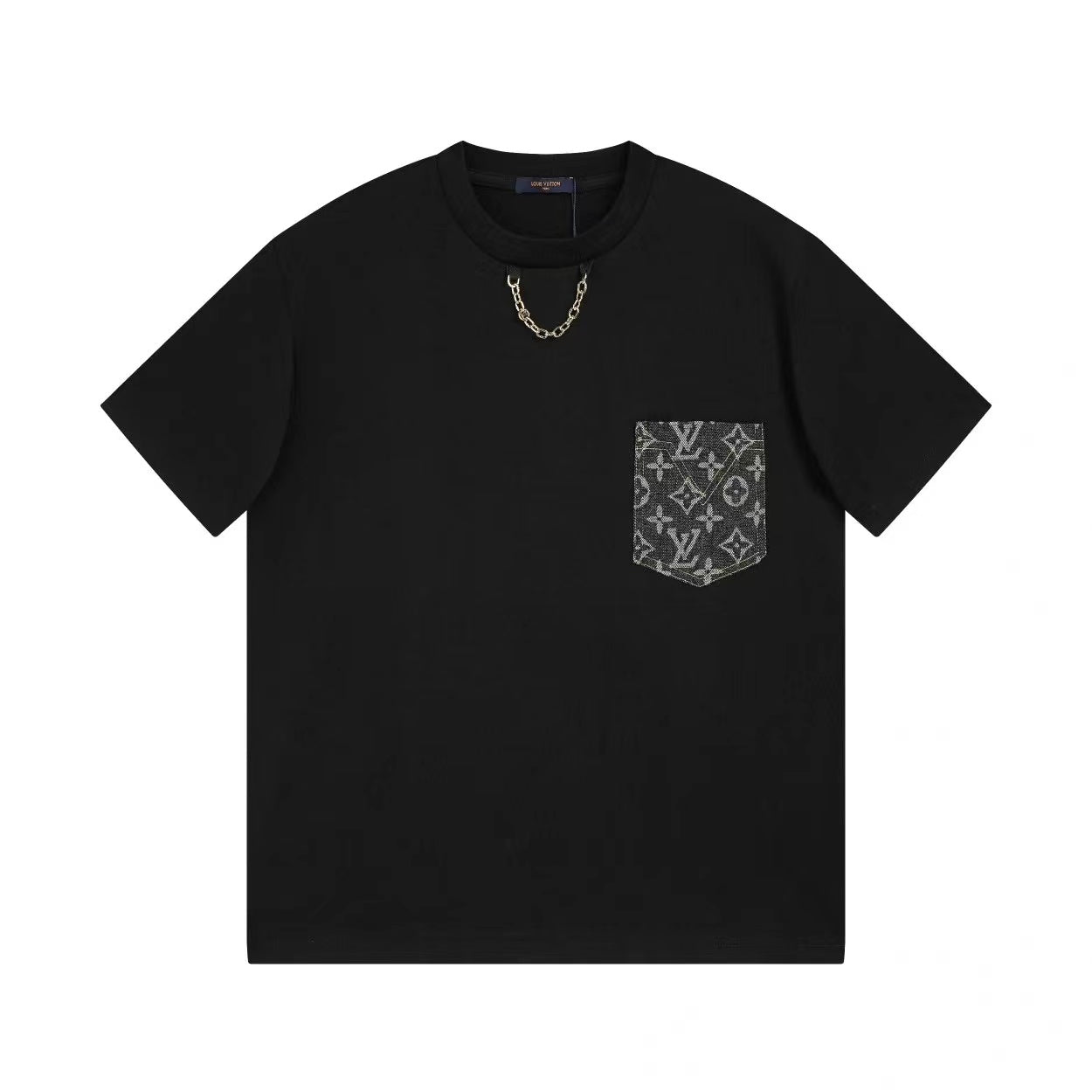 chain pocket logo T-shirt