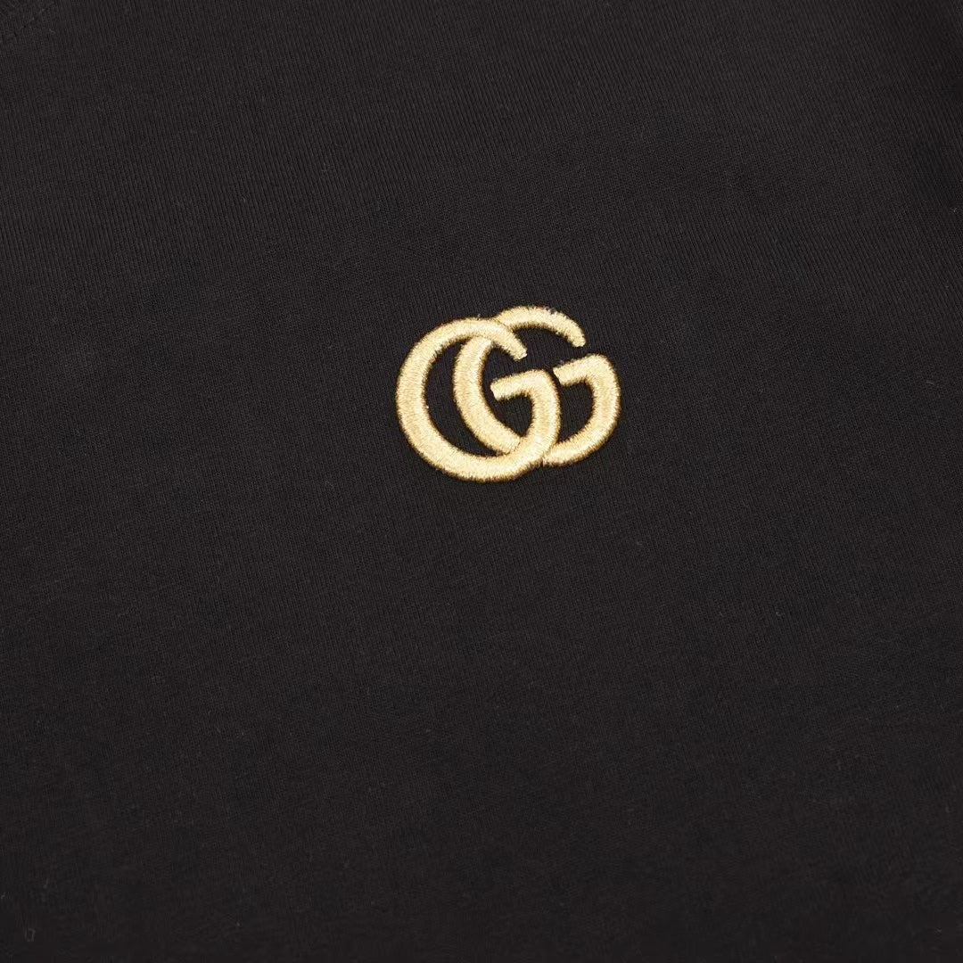 Double G embroidered chest T-shirt