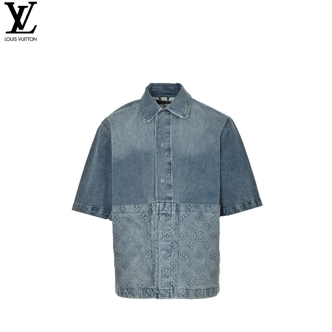 24 jacquard denim shirt