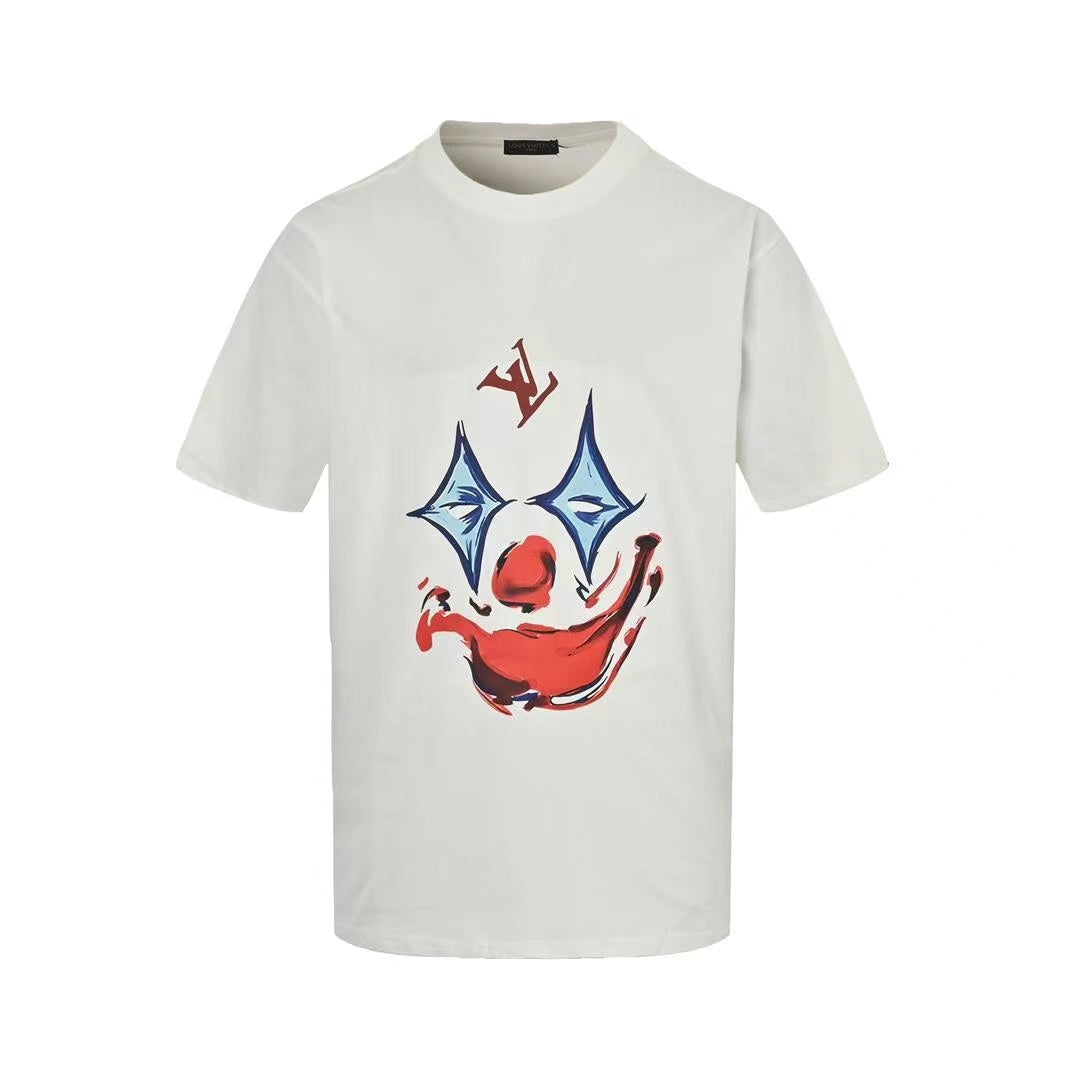 Chest clown graphic T-shirt