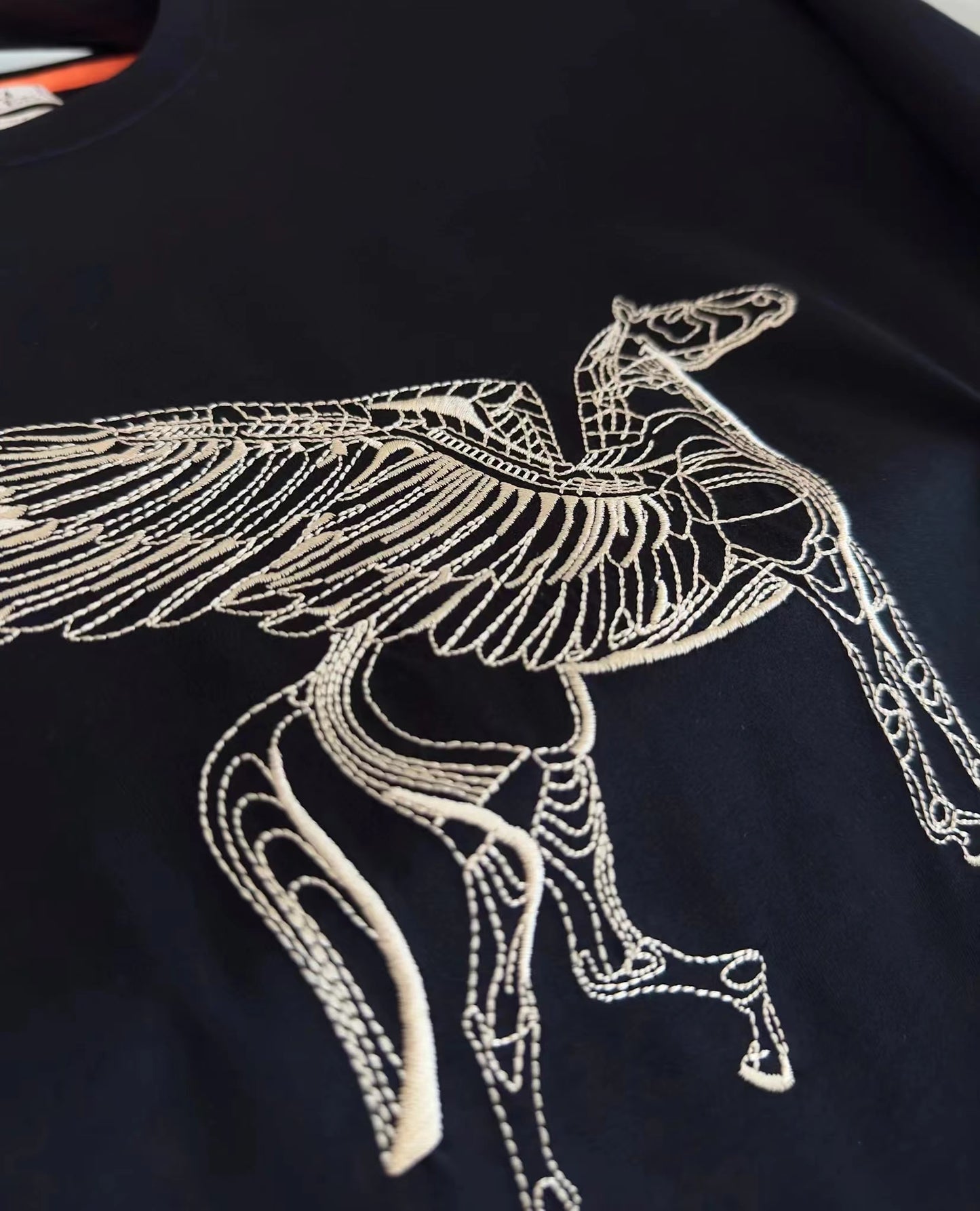 Pegasus themed logo round neck T-shirt