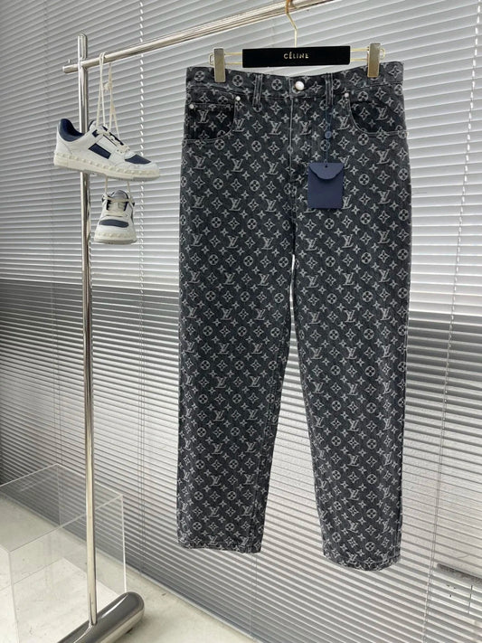 24ss all over jacquard logo jeans