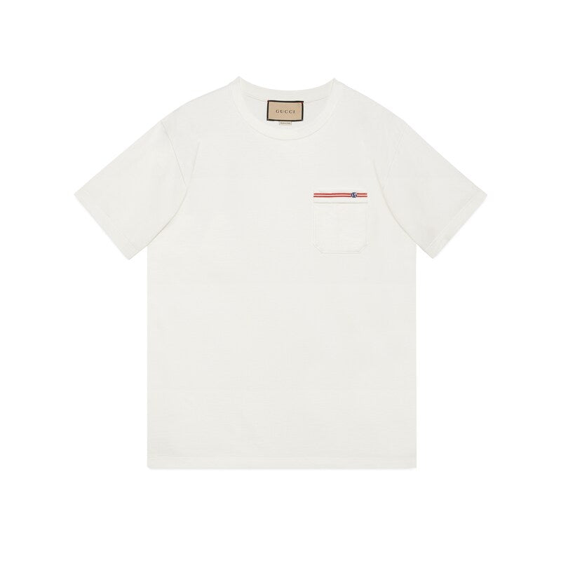 Embroidered cotton T-shirt