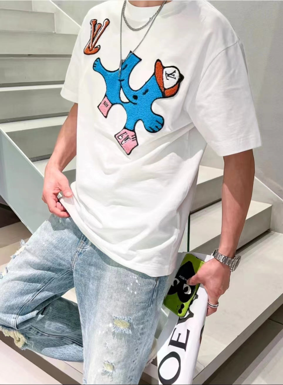 24ss chest cartoon print