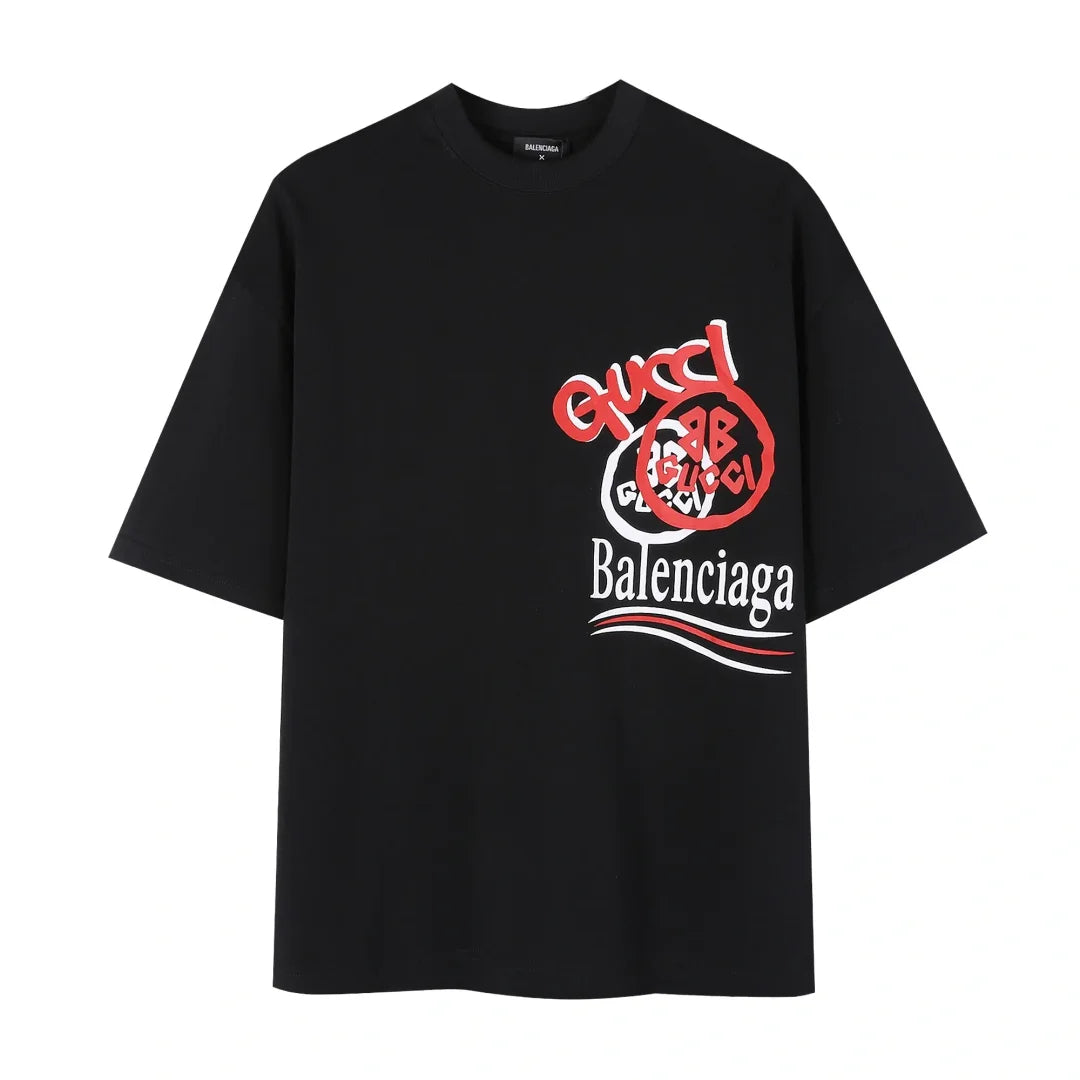 Men's Cobranded Print T-shirt -Black