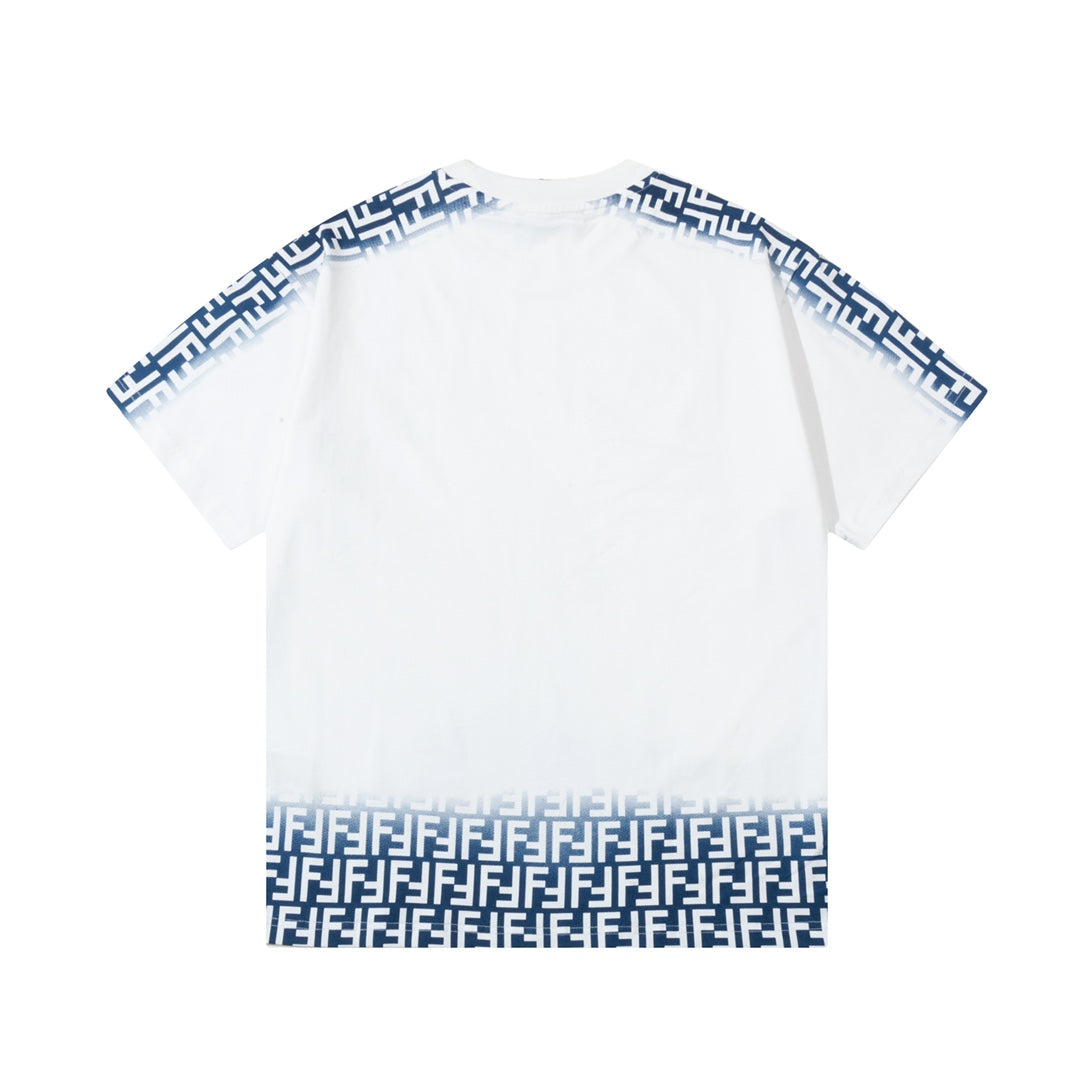 Summer new gradient hand sleeve printed T-shirt