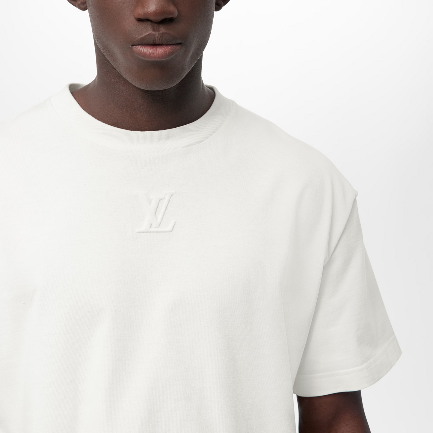 Embossed  Cotton T-Shirt